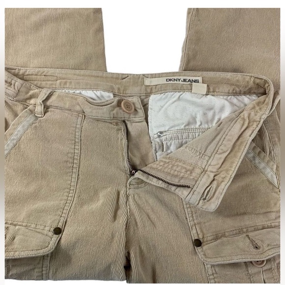 DKNY Jeans- Corduroy Stretch Cargo Bootcut Pants - Picture 6 of 16